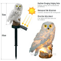 Solar Resin Owl LED Light